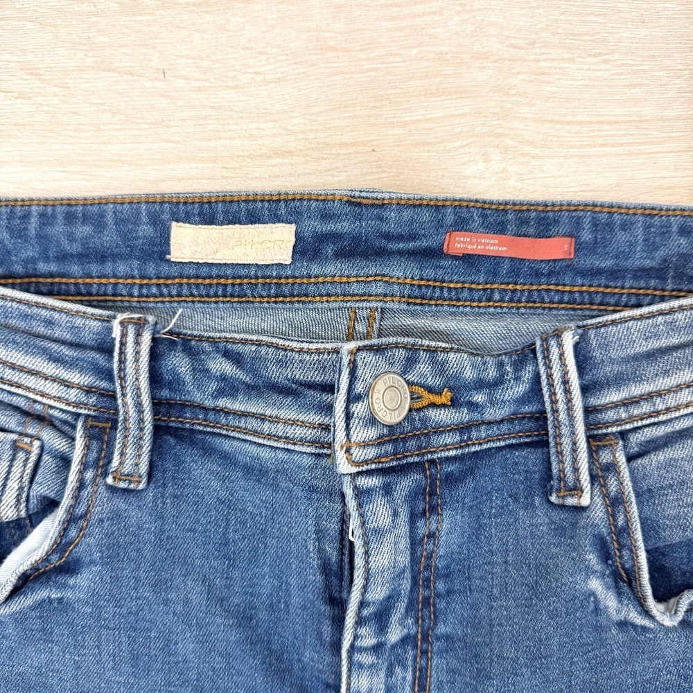 Pilcro Jeans Women 30 Blue Distressed Straight Leg Mid Rise Denim - Picture 4 of 5